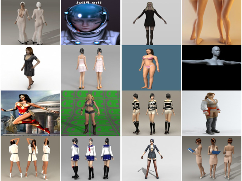 Top 20 Realistic Woman Free 3D Character Models 2021 - Open3DModel