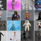 30 самых популярных OBJ 3D-модели персонажей: женщина, девушка, мультфильм, животное, робот, солдат, игровые персонажи…