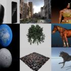 10 Высокое качество бесплатно Blender 3D-модели: Персонаж, Телефон, Дерево, Трава, Животное, Планета, Здание