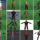 다운로드 20 Collada Dae 무료 3D 모델: 캐릭터, 소녀, 남자, 로봇, Rigged