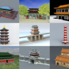 10 Chinese Ancient Architecture Building Free 3D Models: Imperial Palace, Pagoda, Gate, Temple