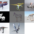 8 Cartoon Animal with Rigged Free 3D Models: Beetle Monster, Dinosaur, Rabbit Rig, Horse, Dragon…