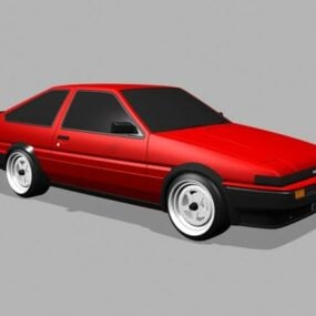 Mazda bil rødmalet 3d model