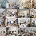 20 High Quality Living Room Interior Scene Free 3D Models 2022
