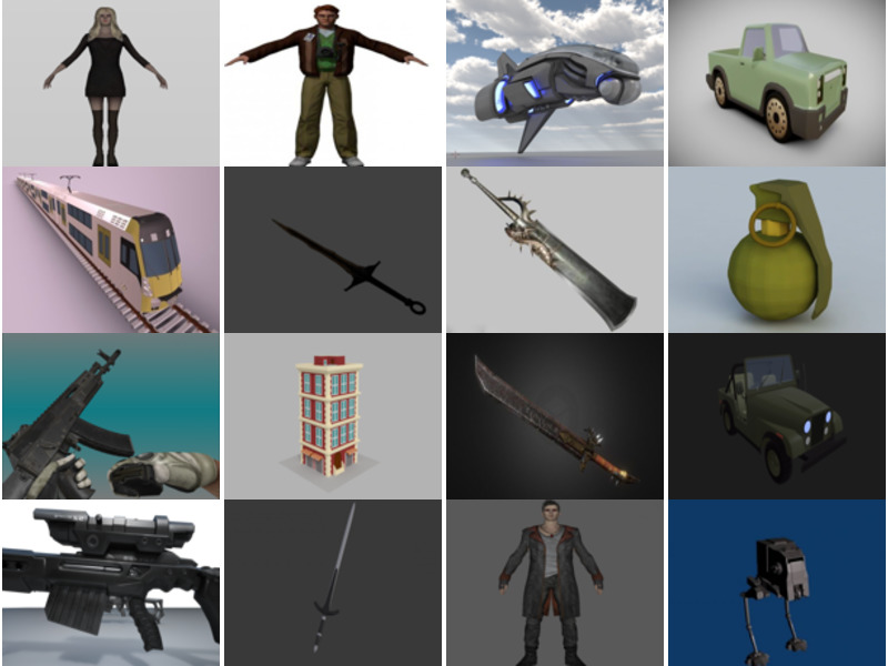 40 Free Blender 3D Models for Game Designers, Artists & Animators