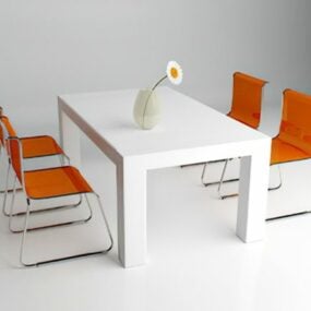 Modern Contemporary Dining Set 3d model