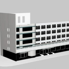 Bloc de construction de bureaux moderne modèle 3D