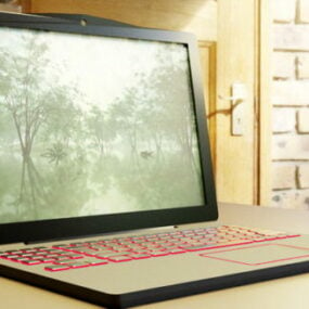Laptop Thick Bezel 3d model