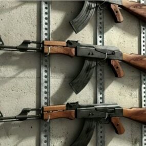 Pack de fusils d'assaut Ak47 modèle 3D