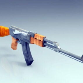 تفنگ کلاسیک Ak47 مدل سه بعدی