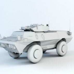 3D model vojenského vozidla Low Poly Asv