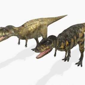 アベリサウルス恐竜セット 3D モデル