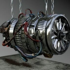 3D model modulu leteckého motoru