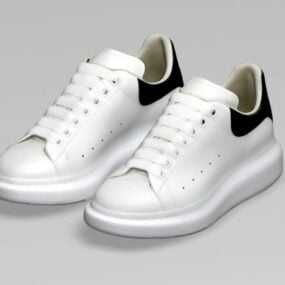 โมเดล 3 มิติรองเท้าผ้าใบสีขาว Alexander Mcqueen