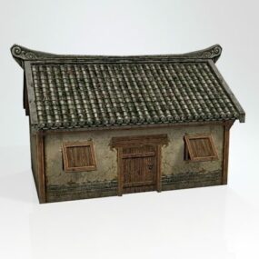 Modelo 3d da antiga casa de habitação chinesa