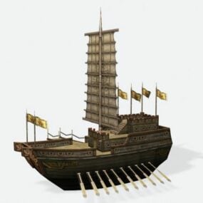 Model 3d Kapal Galleon Cina