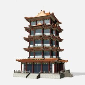 고대 건물 중국 탑 3d 모델