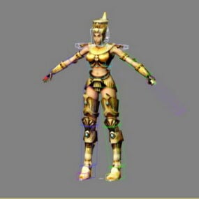 Man Warrior Character  Free 3d model