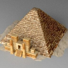 3D-Modell der ägyptischen Felsenpyramide