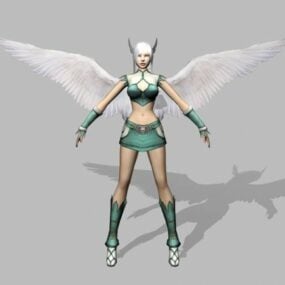 Mô hình 3d nhân vật nữ chiến binh thiên thần