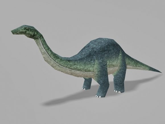 Animierte Rigged Brontosaurus-Dinosaurier