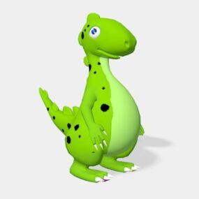 Modelo 3d de dinossauro animado de desenho animado