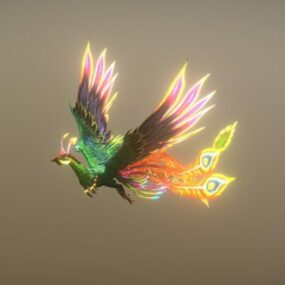 Flyvende Phoenix Rigged 3d model