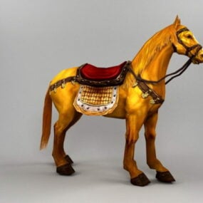アニメーションの馬 Rigged 3dモデル