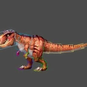 Modelo 3D animado de dinossauro T Rex
