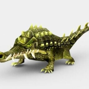Anime Alligator Monster 3d-modell