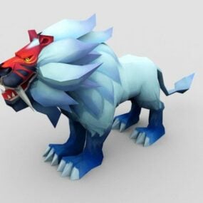Fiery Red Dragon Character 3d model