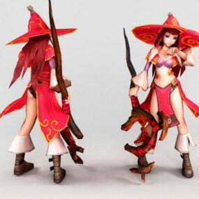 Büyücü Kız Karakteri 3d modeli