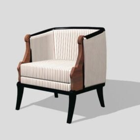 Schwarzer Stuhl im Retro-Stil, 3D-Modell