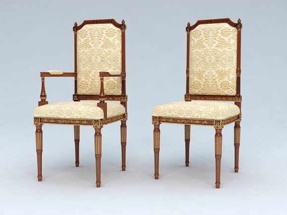 Antique Dining Chairs Set