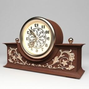 Antique Mantel Clock Decorative 3d model