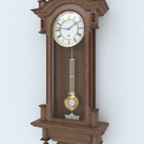 Modelo 3d de relógio de parede de pêndulo clássico