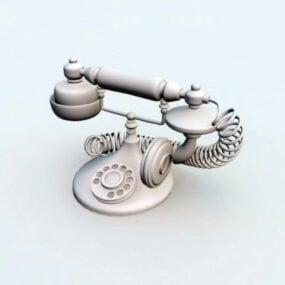 3д модель старинного вращающегося телефона