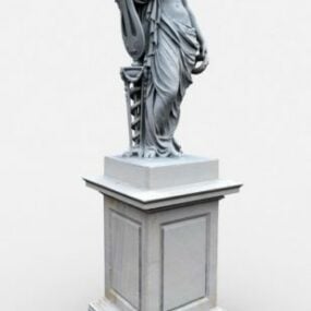 Estátua grega do deus Apolo modelo 3d