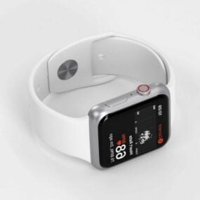 White Apple Watch 3d model