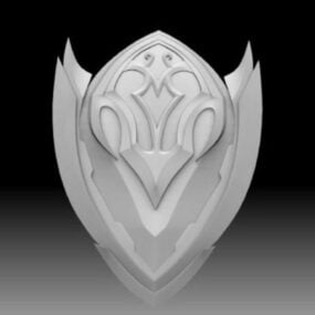 Mô hình 3d phong cách chơi game Armor Shield