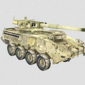 Model 3d Kendaraan Tempur Armored Bmd