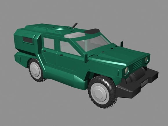 Armored Jeep Green Painted