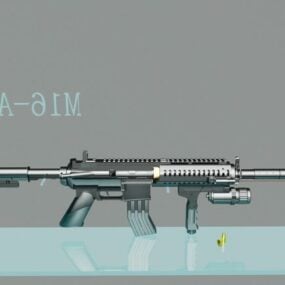 Military M16 Rifle Gun 3d model
