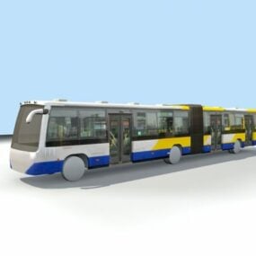 Mô hình 3d vận tải xe buýt có khớp nối