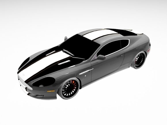 Czarny samochód Aston Martin Db9