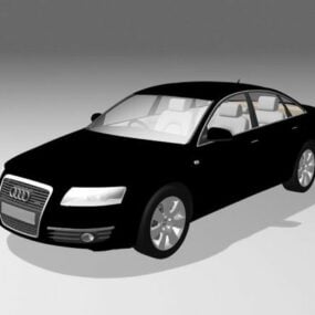 Zwart Audi A6 auto 3D-model