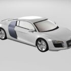 White Audi R8 Sports Car