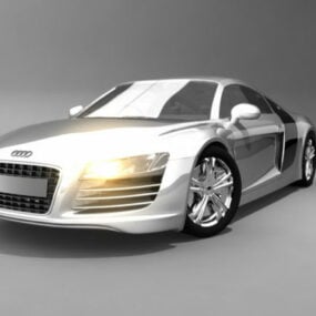 Realistyczny model Audi R8 White 3D