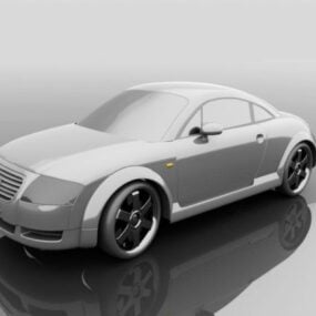 نموذج سيارة أودي تي تي الرياضية ثلاثية الأبعاد باللون الرمادي