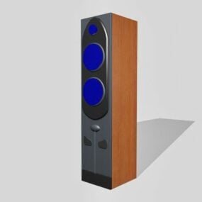 Speaker Audio Model Kasus Kayu 3d